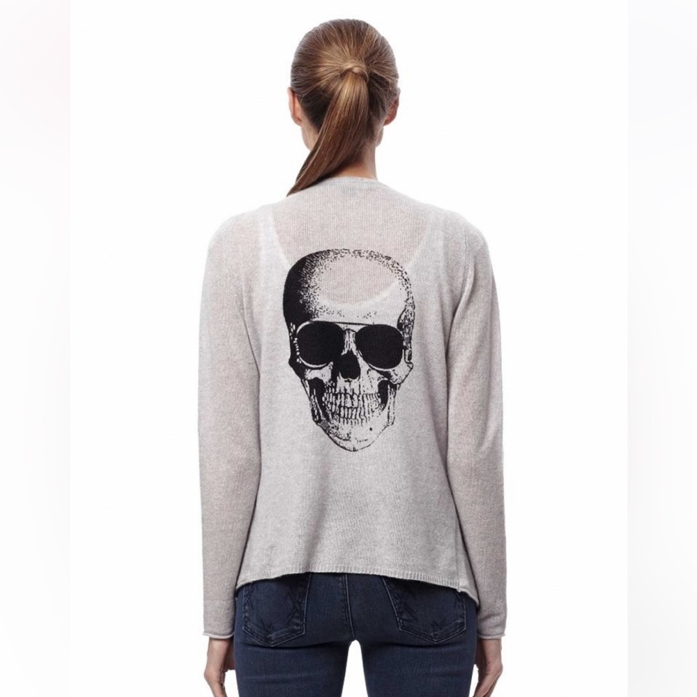 Skull cashmere cardigan